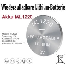 Ml1220 wiederaufladbare cmos - ml1220,