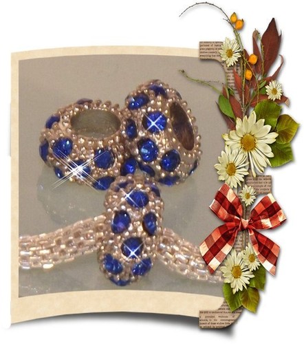 Spacer bead charm strass - ♥,
