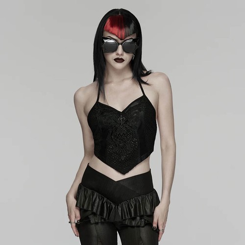Punk rave top - rave, black