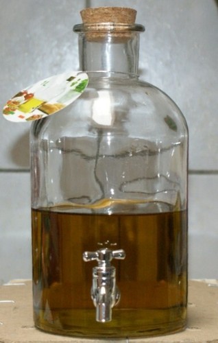 Deko flasche mit - mit, ablasshahn
