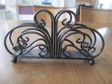 Weihnachts Deko Metall Serviettenhalter bronze halbrund 17x10x3 cm