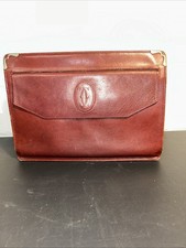 Cartier Must de Cartier Handtasche / Clutch – Bordeaux-Rot Leder – Vintage