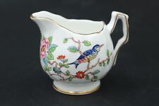 Aynsley England Pembroke Milchkännchen Kännchen Porzellan Blumen Vogel Goldrand