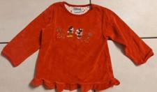 Roter H&M Nickipulli Gr. 92 Tunika Stickerei Disney Minnie Mouse 