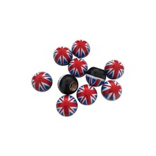 4 Stück Union Jack schwarz