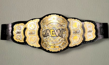 AEW World Wrestling Championship Title Replica Belt Adult Size 4mm Brass