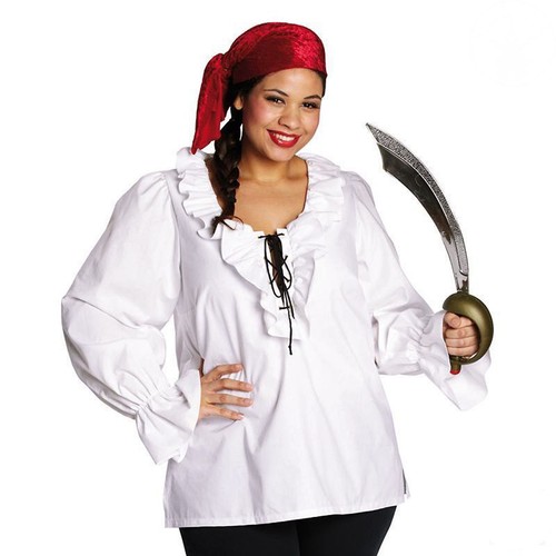 Damen piratin bluse - (b-ware),