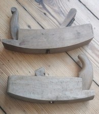2 Hobel Konvex Rund Antiquität Hand Werkzeug Tischler Zimmermann Kein Messer