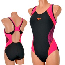 Speedo Fit Endurance Damen Badeanzug Training Schwimmanzug schwarz/pink S M L XL