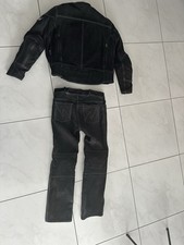 Leder Motorrad Anzug Schwarz