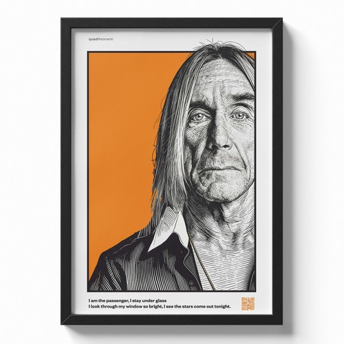 Poster iggy pop con code - poster,