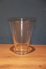 schwere konische Vase aus Glas klar 17 cm hoch - Ø 12,5 cm *** Gewicht 802 g