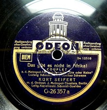 0401/ KURT SEIFERT-Das gibt es nicht in Afrika! Ich dachte sie...78rpm Schellack