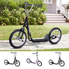 HOMCOM Kinderroller mit Luftreifen Scooter Tretroller Kickboard 16''