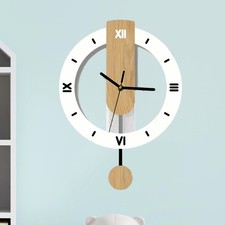 Wanduhr mit Pendel Holz Uhr