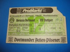 86/87 Ticket BVB Dortmund VFB