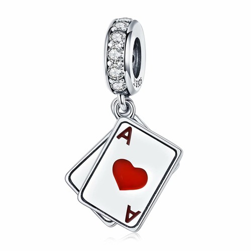 925 sterling silber spielkarte - silber,