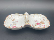 Porzellan-Menage, antik Gründerzeit Salz, Pfeffer Streublumen