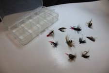 Fliegen, Nymphen Angler Forelle Fliegenfischer Äsche Salmoniden