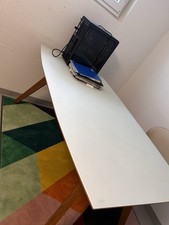 Esstisch Küchentisch Esszimmertisch 160x90cm , Holzfüßen, Milchglas