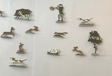OPA S ALTE ZINNFIGUREN SAMMLUNG  "AUF DER JAGD"  HANDBEMALT