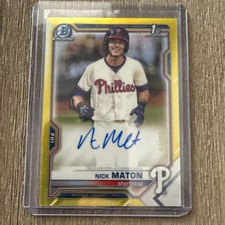 2021 Bowman Chrome Nick Maton