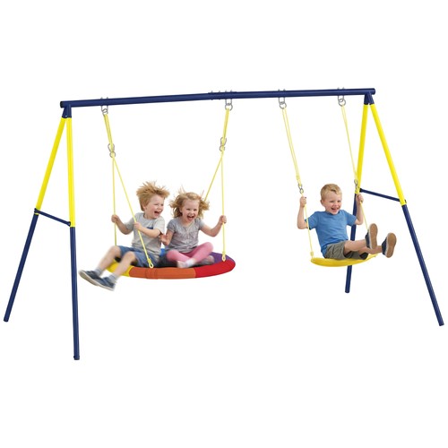 Doppelschaukel mit gestell - doppelschaukel,