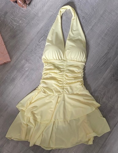 Damen neckholder minikleid - neckholder,