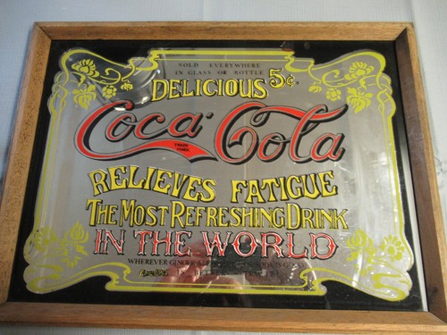 Coca cola barspiegel glasbild - coca,