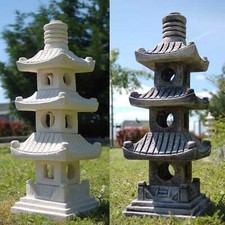 Steinlampe Laterne 3 stöckig