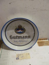 Metall Wirtshaus Brauerei  Gutmann W Bier Serviertablett Tablett Kellner Werbung