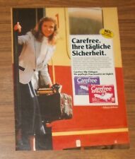 Seltene Werbung CAREFREE SLIP-EINLAGEN - Ihre tägliche Sicherheit 1984