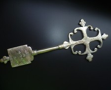 Äthiopisch Koptisches Priester Handkreuz Messing versilbert Handgefertigt