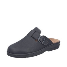 Rieker Leder Clogs Schwarz