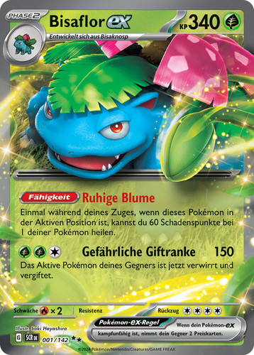 Pokemon karte bisaflor - karte, ex