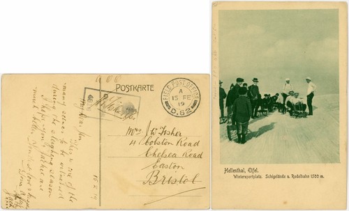 1919 wintersportplatz ppc - 1919,