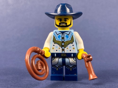 Lego figur cowboy blau - figur,