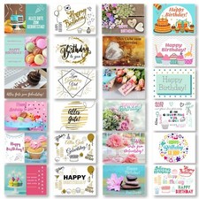 Geburtstagskarten 24er Set mit