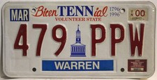 Tennessee Nummernschild USA