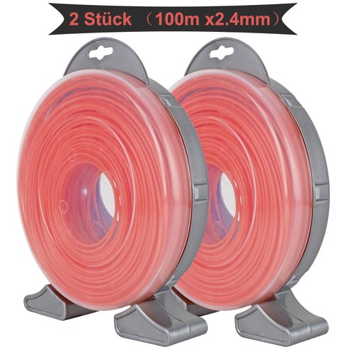 100m mähfaden 4mm rund - 2,4mm,