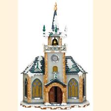 Hubrig WInterkinder Winterhaus Kirche elektrisch beleuchtet Erzgebirge Fachhand