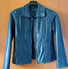 Lederjacke Damen dunkelblau