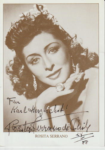 Rosita serrano orig sign ak - serrano,,