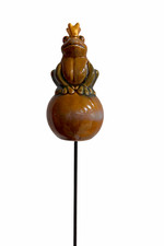 Keramik Frosch auf Kugel grün