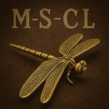 Kupfer Messing Figur Libelle