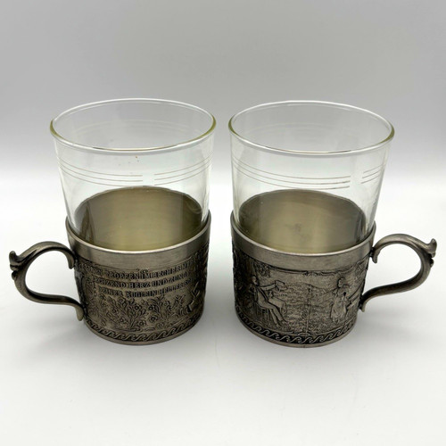 Vintage teegläser - 2x,