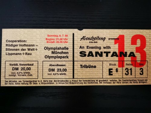 Santana 1978 münchen orig - santana,