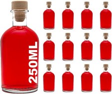 250ml GLASFLASCHEN NEW-BOST-HGK Schnaps kleine Öl-Essig-Flasche  x 12 -Casavetro