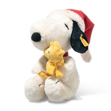 Weicher Kuschelfreund Weihnachten Snoopy und Woodstock in Nikolausmütze von Steiff