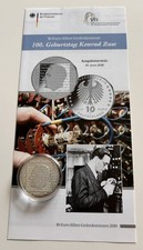 10 € Gedenkmünze 2010: 100. Geburtstag Konrad Zuse PP